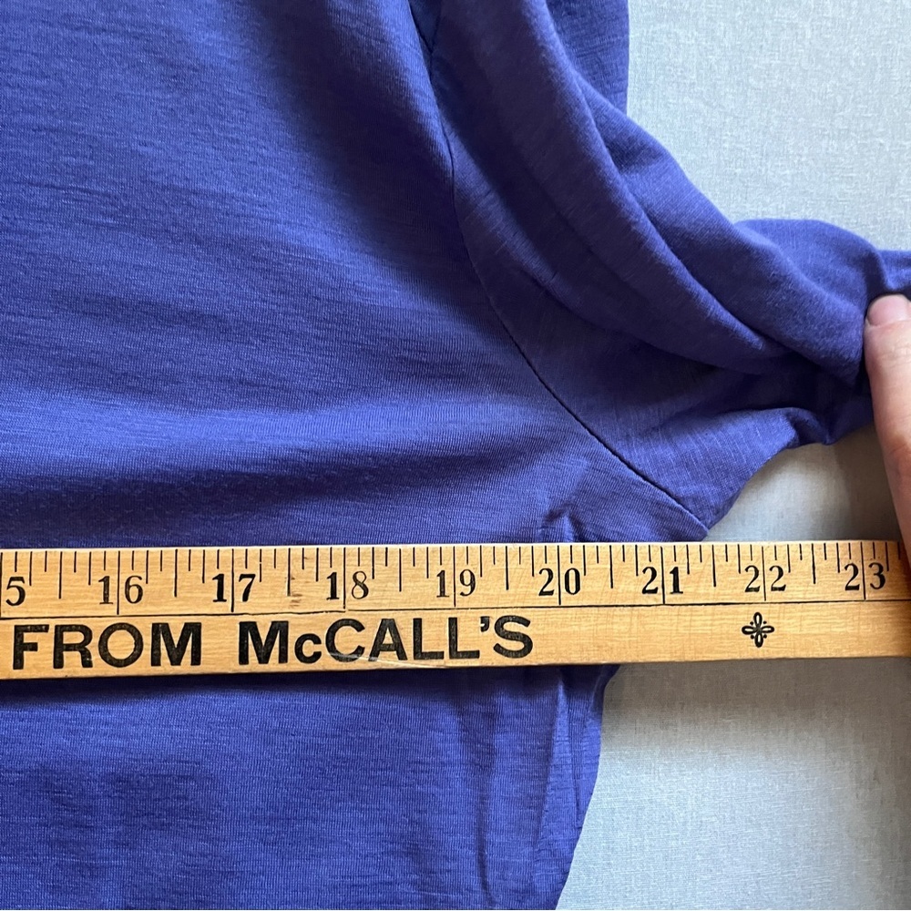 SEGMENTS 100% Merino Wool Long Sleeve Top Purple Size L - Picture 5 of 5